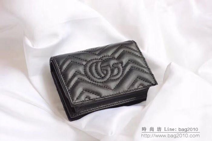 GUCCI古馳 錢包 實物拍攝 原廠材料 女款翻蓋短錢包 466492   ydgq3260
